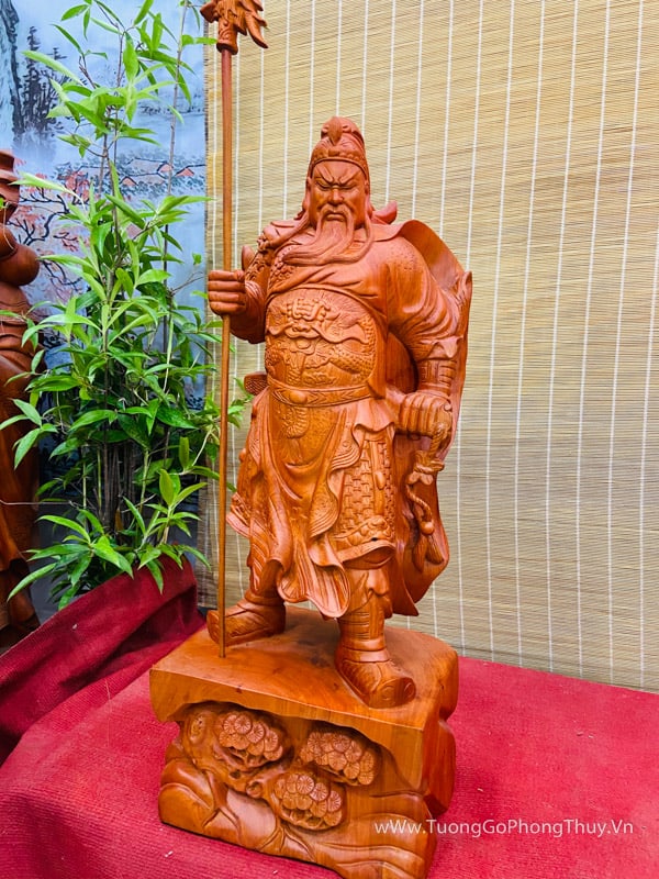 Tượng Quan công siêu đẹp cao 80cm gỗ hương
