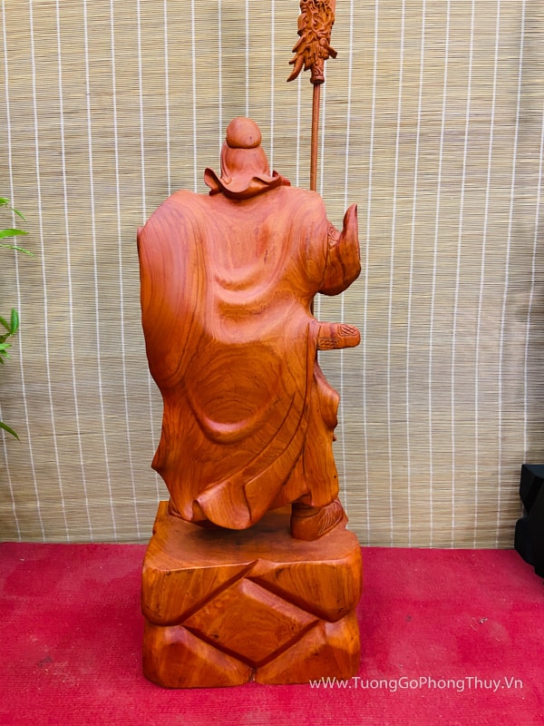Tượng Quan công siêu đẹp cao 80cm gỗ hương