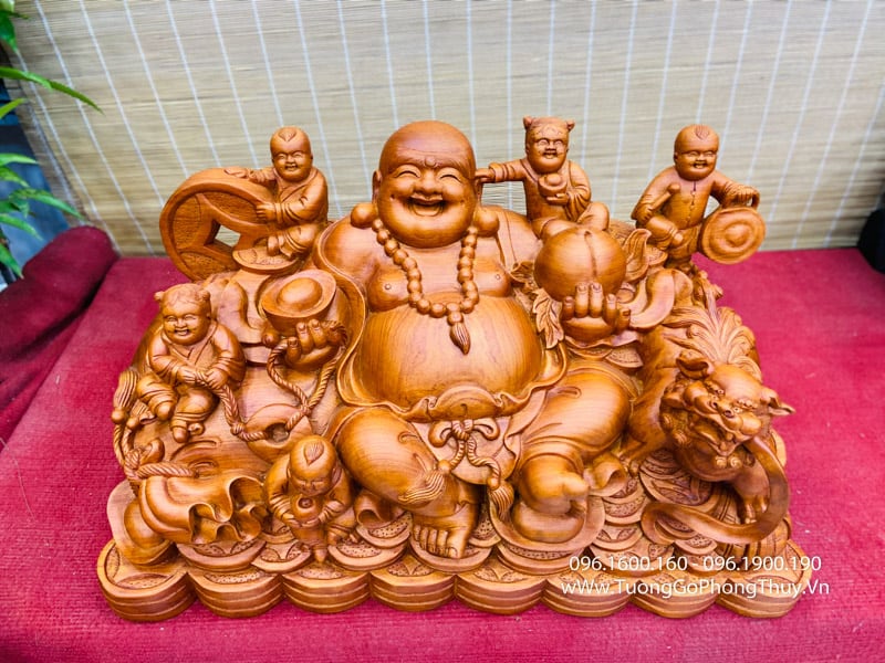 Tượng Phật Di Lặc Ngồi Ngũ Phúc đẹp đỉnh cao