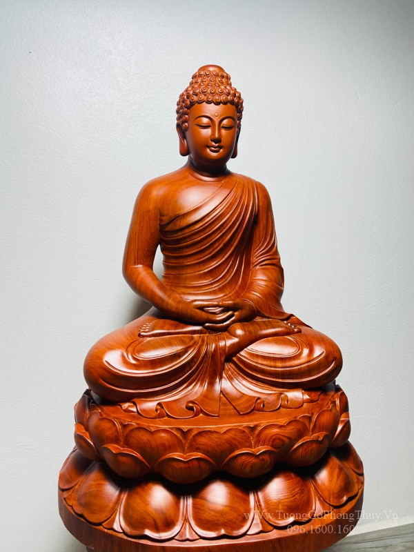 Tượng Phật Tổ Thích Ca bằng gỗ chuẩn thờ