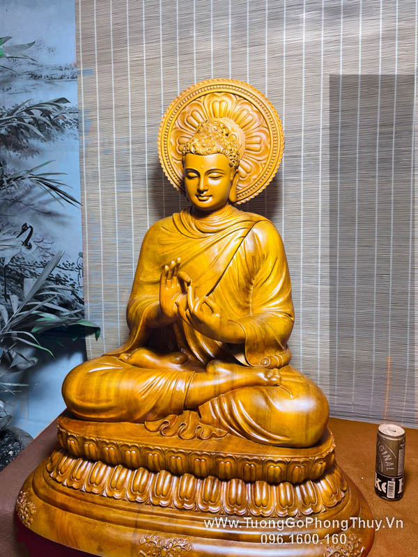 Tượng Phật Thích Ca Đẹp Bằng Gỗ VIP